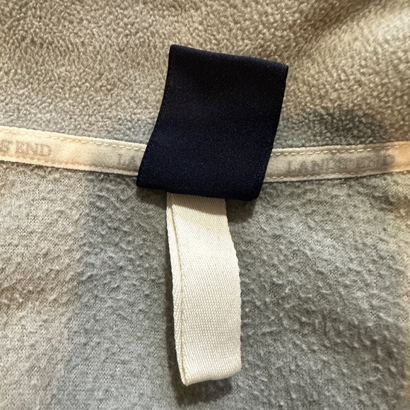 Land's End Gray Polartec Fleece Zip Front Vest Vintage 1990s Y2K XL/18 - Picture 15 of 16